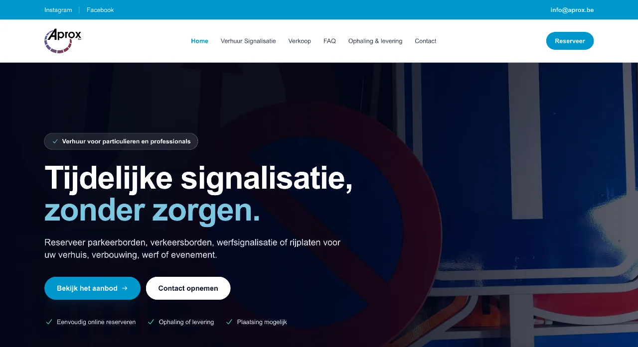 Verhuurwebsite met reserveringen en betalingen — Aprox