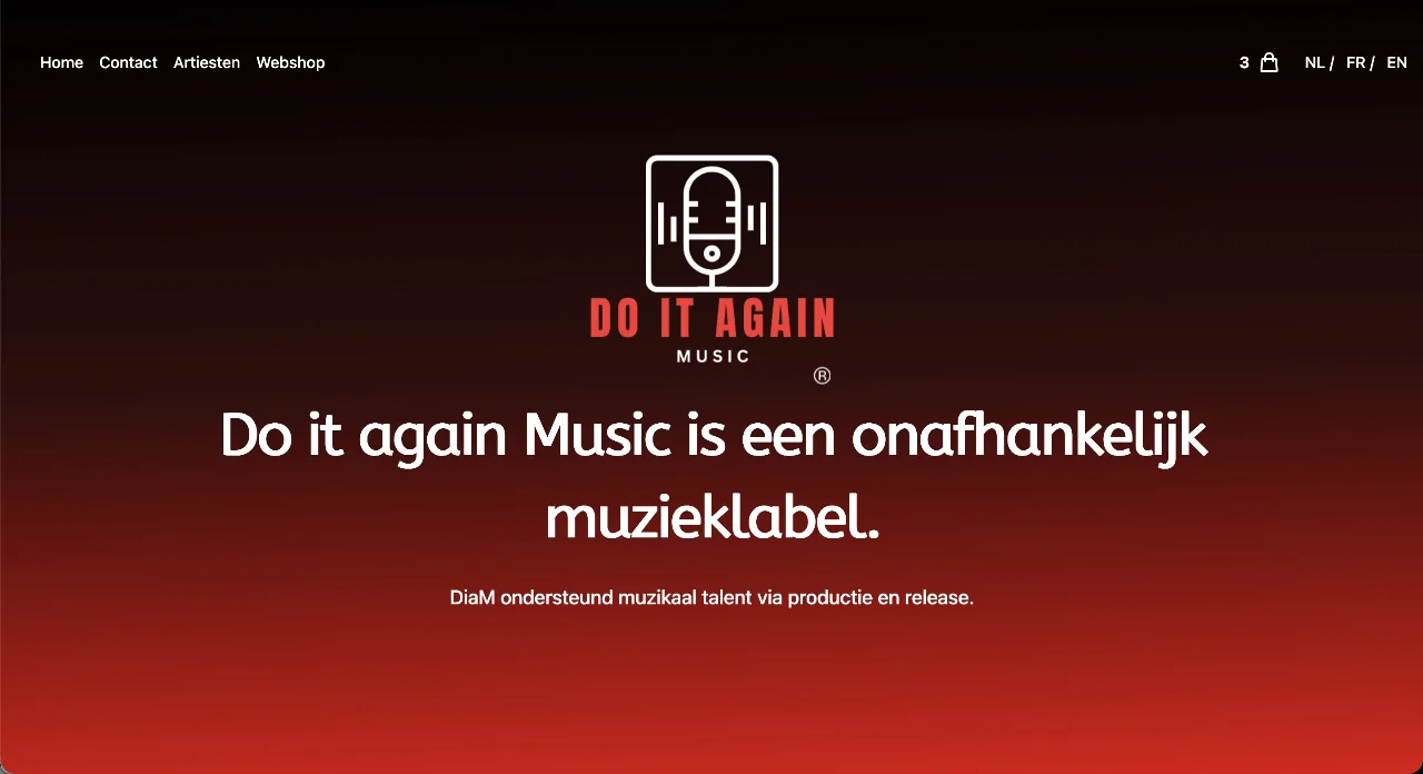 Meertalige website met webshop — Do It Again Music