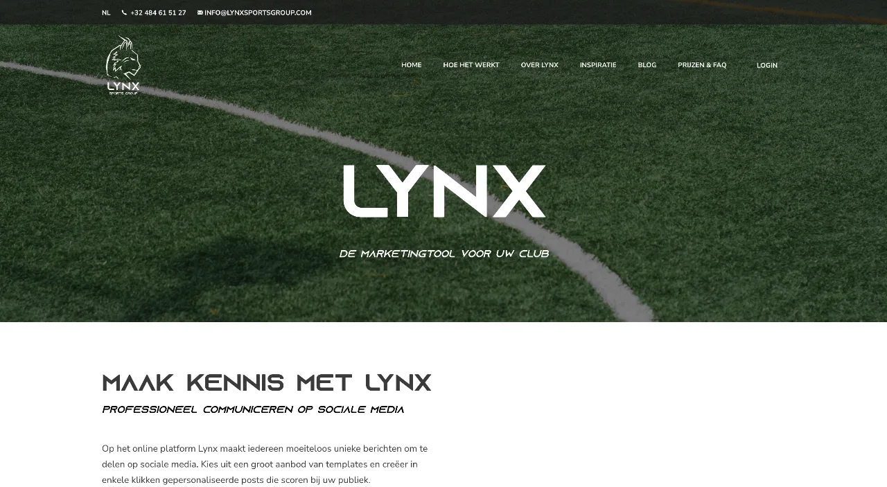 Platform voor sportclubs — Lynx Sport Group