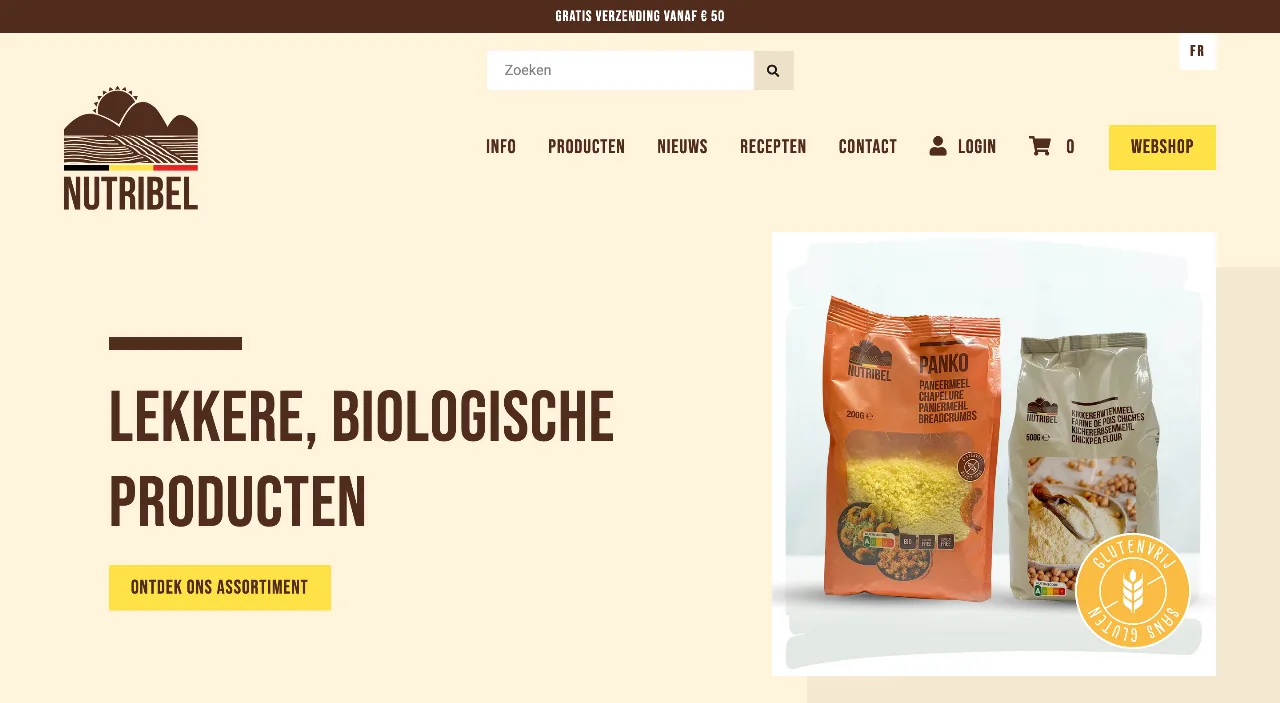 Webshop voor consumenten — Nutribel
